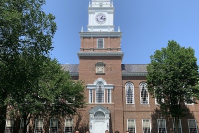 Group Photo with the Iconic Baker Berry Library