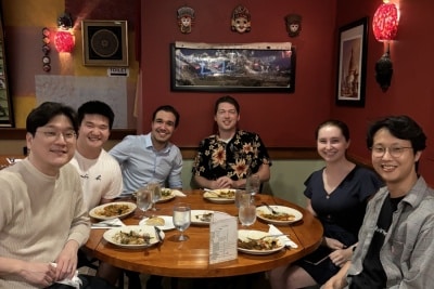 Celebrating Matthew's successful summer in the lab!