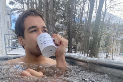 Steven Freezing in an Ice Bath